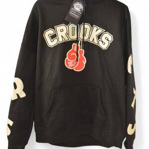 Crooks & Castles Street Fight Champs Hoodie Size L Boxing Graphic NWT